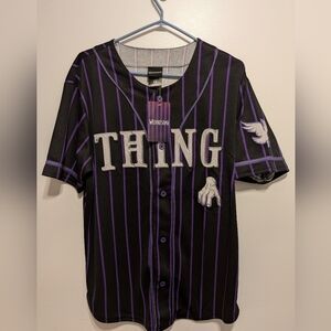 Black and Purple Striped Short Sleeve Tee